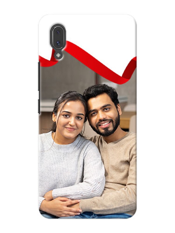 Custom Vivo X21 custom phone cases: Red Ribbon Frame Design