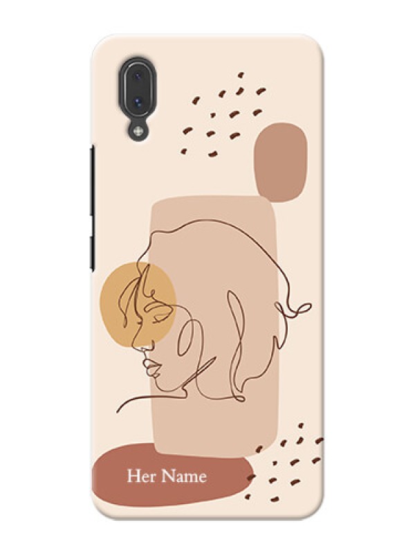 Custom Vivo X21 Custom Phone Covers: Calm Woman line art Design