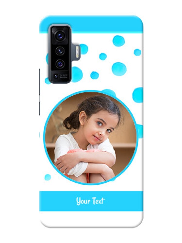 Custom Vivo X50 Custom Phone Covers: Blue Bubbles Pattern Design