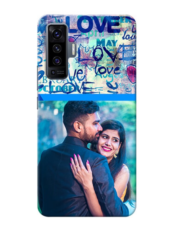 Custom Vivo X50 Mobile Covers Online: Colorful Love Design