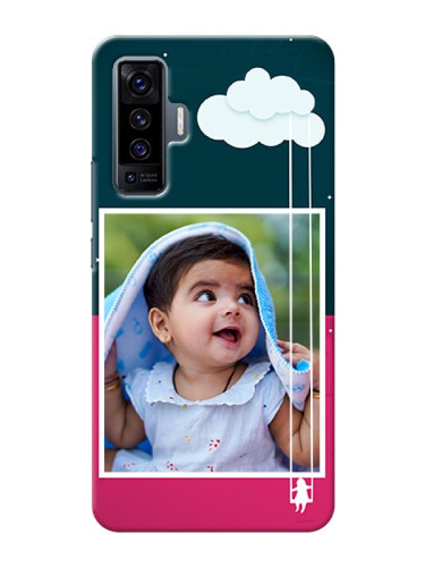 Custom Vivo X50 custom phone covers: Cute Girl with Cloud Design