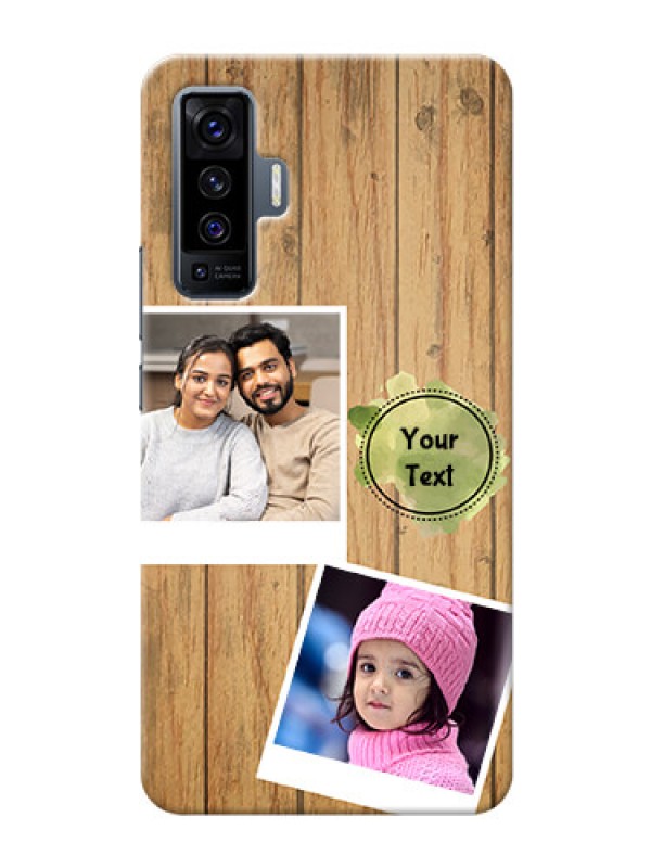Custom Vivo X50 Custom Mobile Phone Covers: Wooden Texture Design