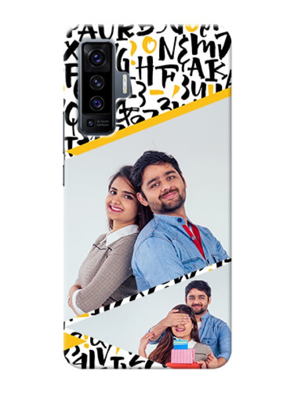 Custom Vivo X50 Phone Back Covers: Letters Pattern Design
