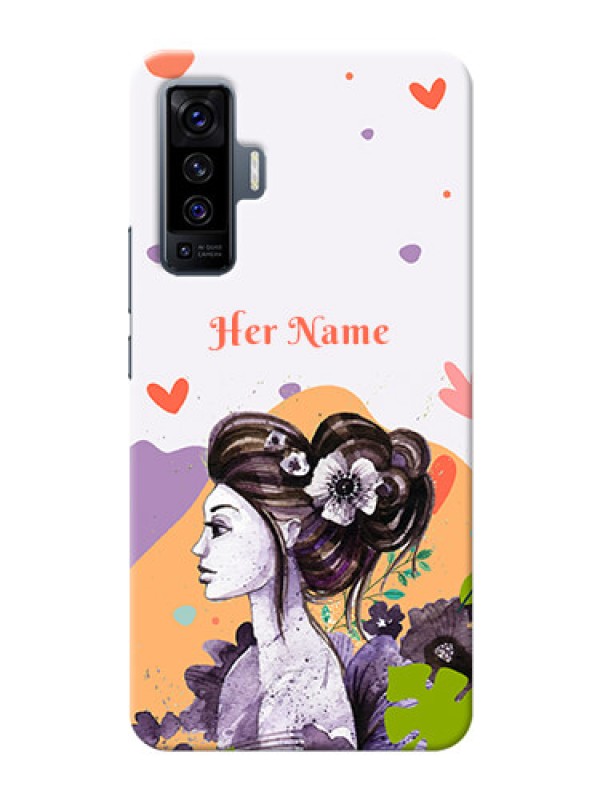 Custom Vivo X50 5G Custom Mobile Case with Woman And Nature Design