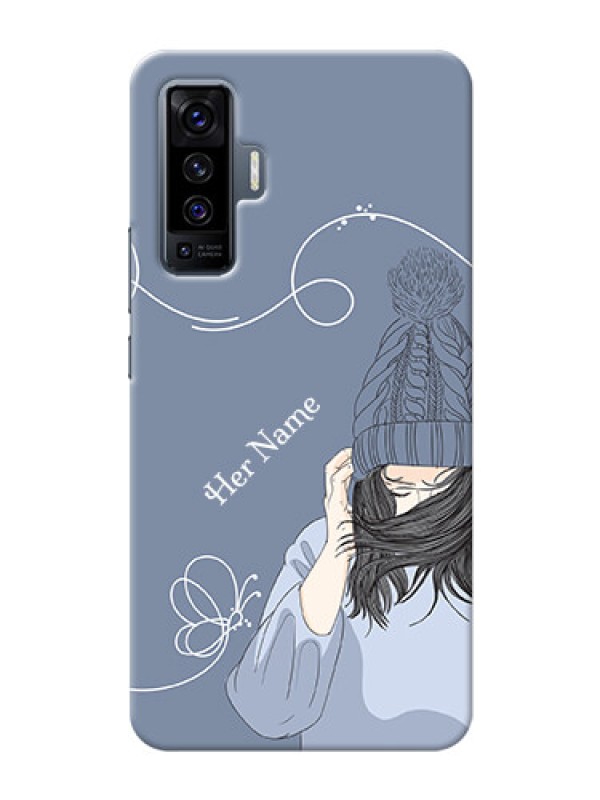 Custom Vivo X50 5G Custom Mobile Case with Girl in winter outfit Design