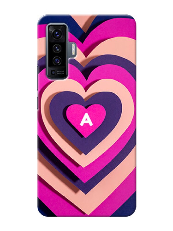 Custom Vivo X50 5G Custom Mobile Case with Cute Heart Pattern Design
