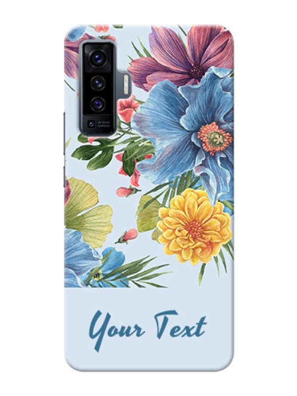 Custom Vivo X50 5G Custom Phone Cases: Stunning Watercolored Flowers Painting Design