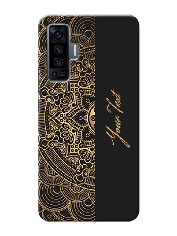 Custom Vivo X50 5G Back Covers: Mandala art with custom text Design
