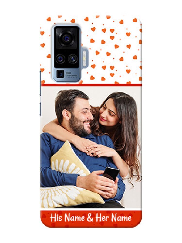 Custom Vivo X50 Pro 5G Phone Back Covers: Orange Love Symbol Design