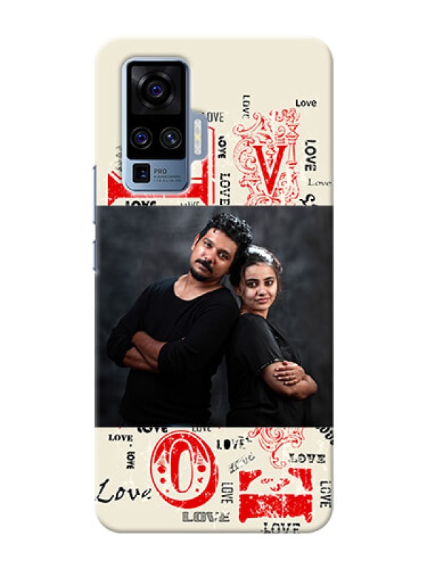 Custom Vivo X50 Pro 5G mobile cases online: Trendy Love Design Case