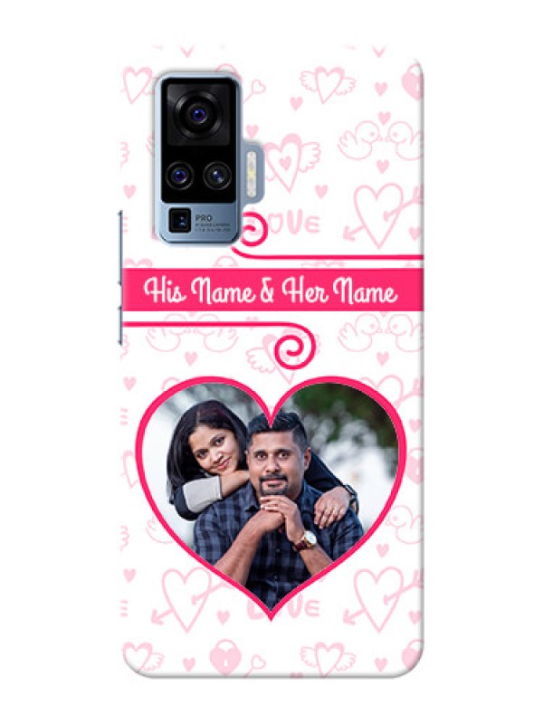Custom Vivo X50 Pro 5G Personalized Phone Cases: Heart Shape Love Design