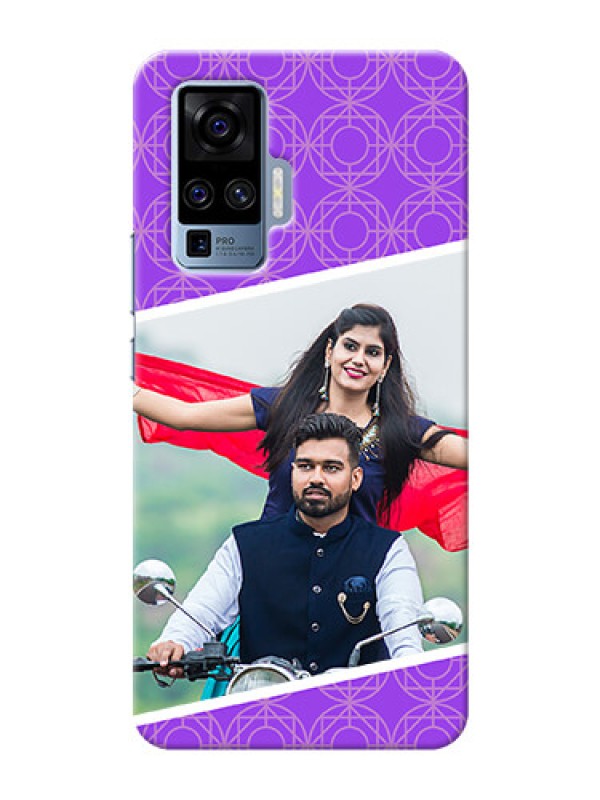 Custom Vivo X50 Pro 5G mobile back covers online: violet Pattern Design