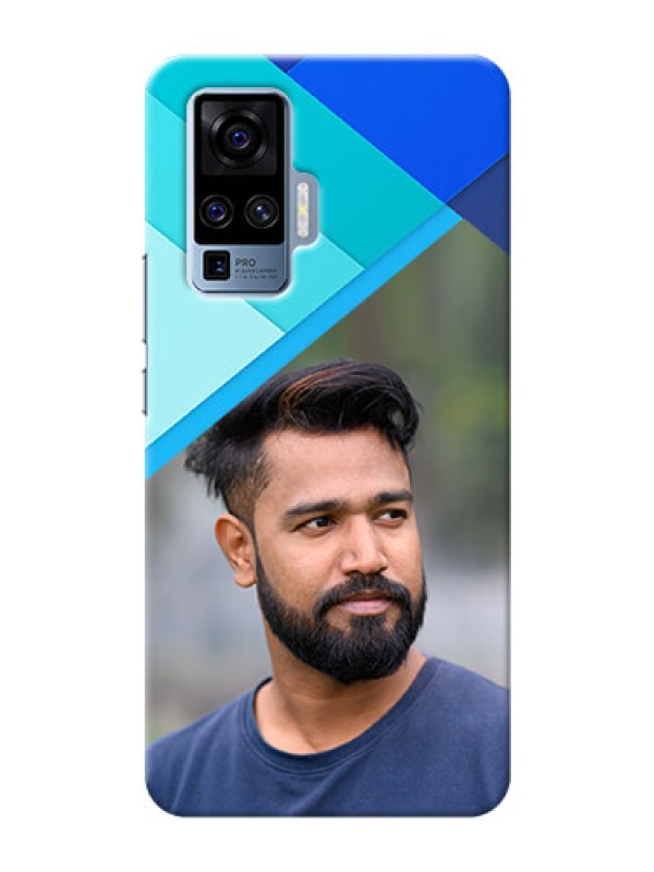 Custom Vivo X50 Pro 5G Phone Cases Online: Blue Abstract Cover Design
