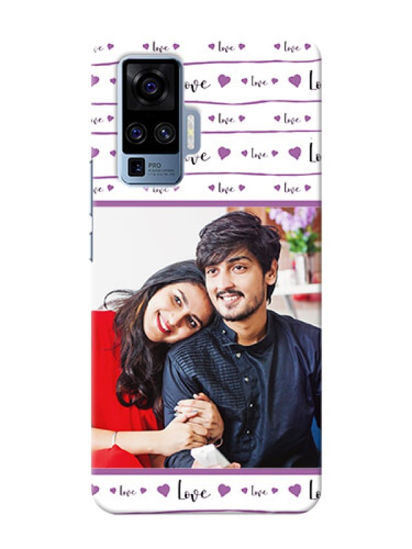 Custom Vivo X50 Pro 5G Mobile Back Covers: Couples Heart Design