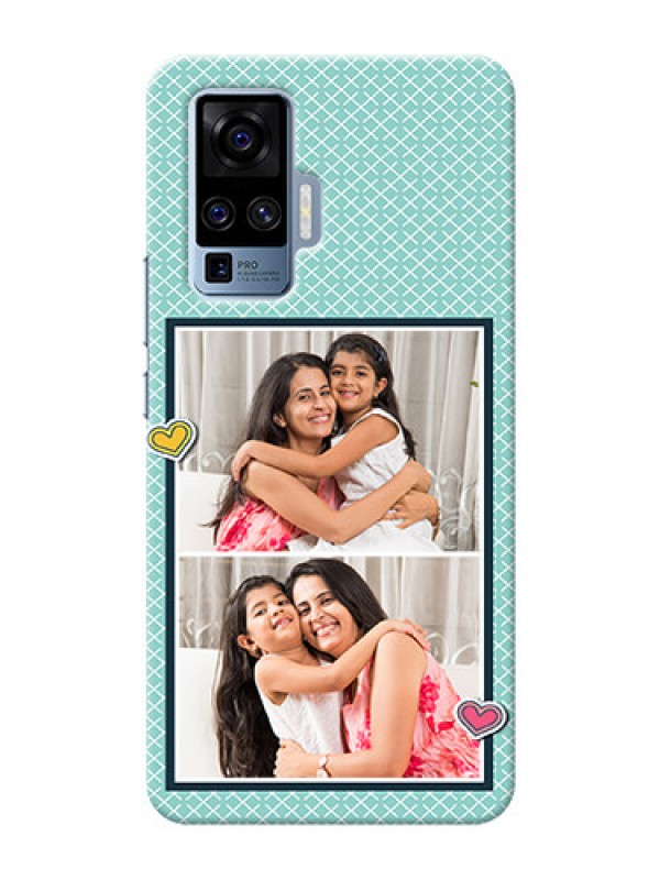 Custom Vivo X50 Pro 5G Custom Phone Cases: 2 Image Holder with Pattern Design