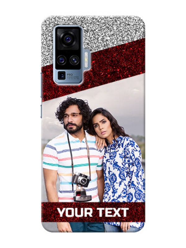 Custom Vivo X50 Pro 5G Mobile Cases: Image Holder with Glitter Strip Design