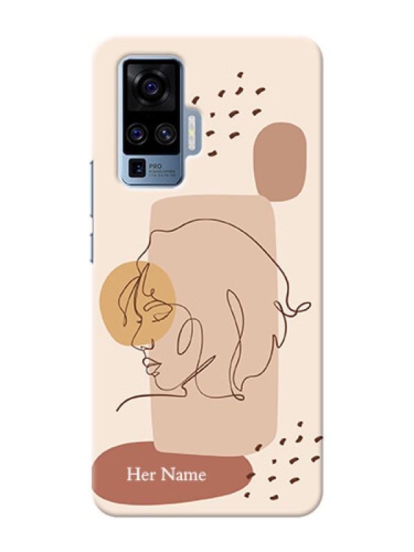Custom Vivo X50 Pro 5G Custom Phone Covers: Calm Woman line art Design