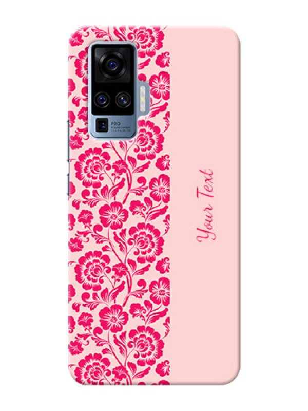 Custom Vivo X50 Pro 5G Phone Back Covers: Attractive Floral Pattern Design