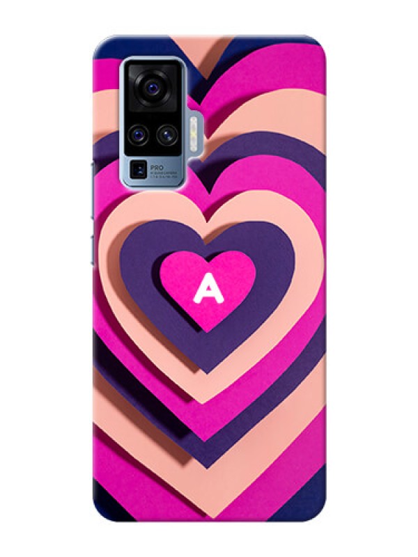 Custom Vivo X50 Pro 5G Custom Mobile Case with Cute Heart Pattern Design