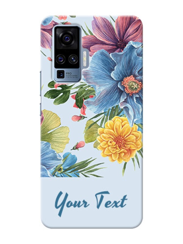 Custom Vivo X50 Pro 5G Custom Phone Cases: Stunning Watercolored Flowers Painting Design