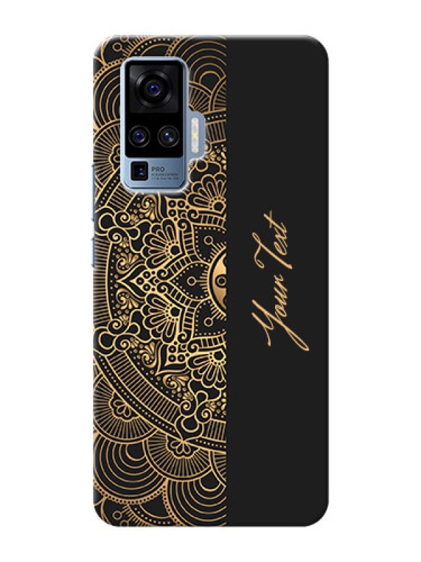 Custom Vivo X50 Pro 5G Back Covers: Mandala art with custom text Design