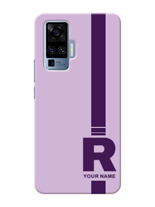Custom Vivo X50 Pro 5G Custom Phone Covers: Simple dual tone stripe with name Design
