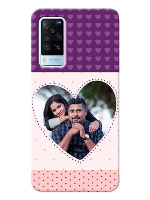 Custom Vivo X60 5G Mobile Back Covers: Violet Love Dots Design