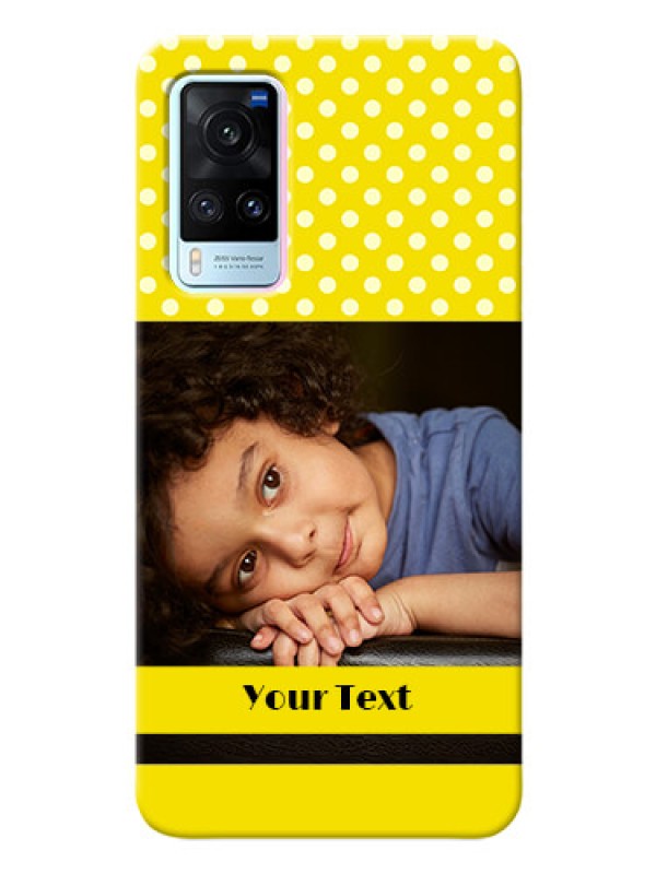 Custom Vivo X60 5G Custom Mobile Covers: Bright Yellow Case Design