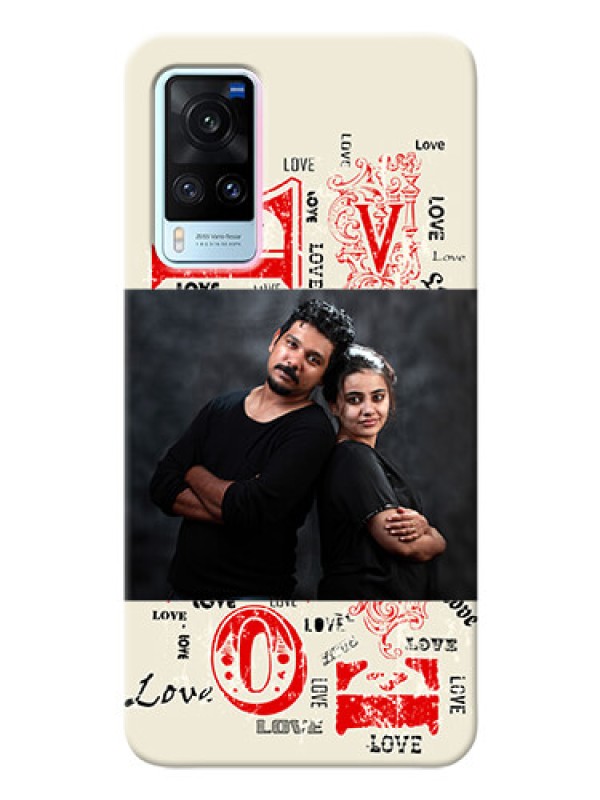 Custom Vivo X60 5G mobile cases online: Trendy Love Design Case
