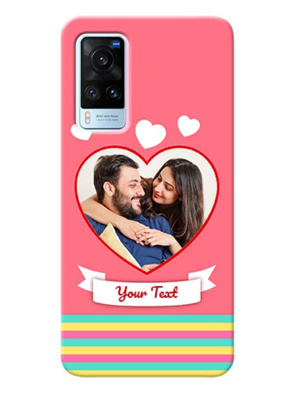 Custom Vivo X60 5G Personalised mobile covers: Love Doodle Design