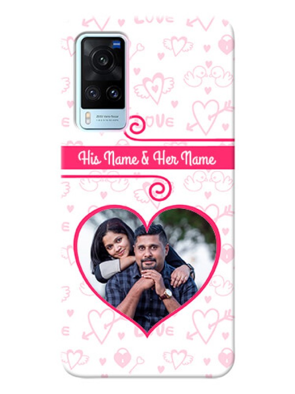 Custom Vivo X60 5G Personalized Phone Cases: Heart Shape Love Design