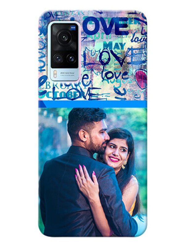 Custom Vivo X60 5G Mobile Covers Online: Colorful Love Design