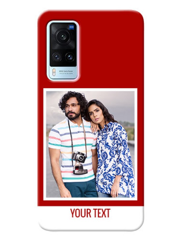 Custom Vivo X60 5G mobile phone covers: Simple Red Color Design