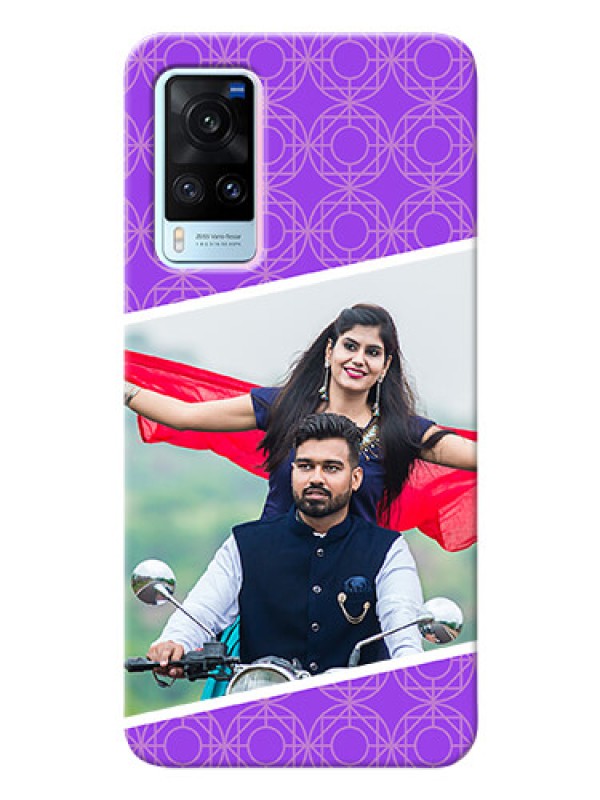 Custom Vivo X60 5G mobile back covers online: violet Pattern Design