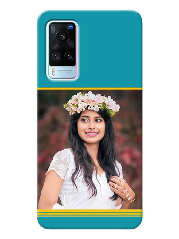 Custom Vivo X60 5G personalized phone covers: Yellow & Blue Design 