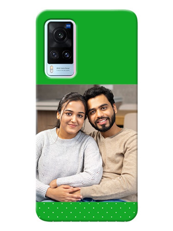 Custom Vivo X60 5G Personalised mobile covers: Green Pattern Design
