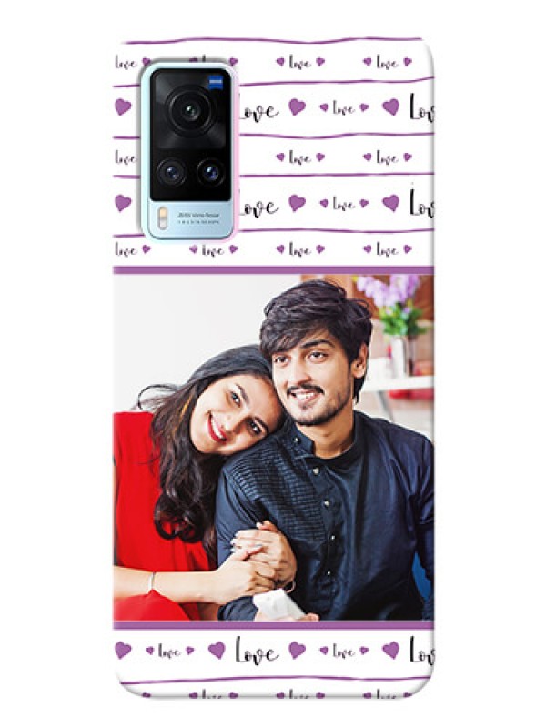 Custom Vivo X60 5G Mobile Back Covers: Couples Heart Design