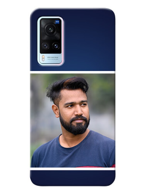 Custom Vivo X60 5G Mobile Cases: Simple Royal Blue Design