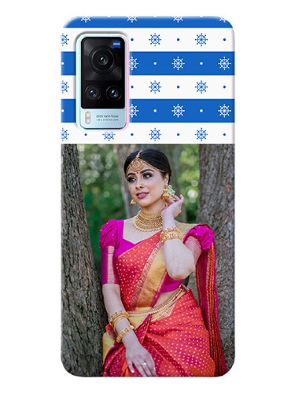 Custom Vivo X60 5G custom mobile covers: Snow Pattern Design