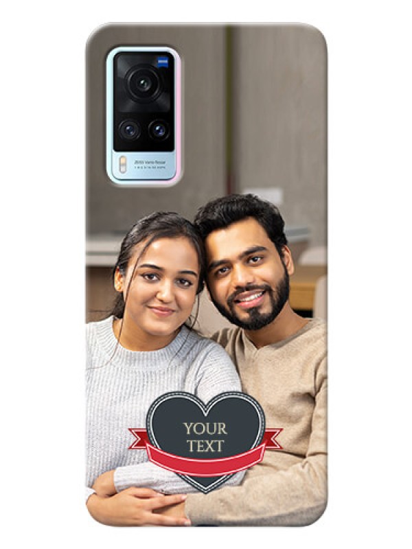 Custom Vivo X60 5G mobile back covers online: Just Married Couple Design