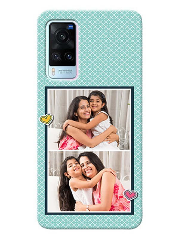 Custom Vivo X60 5G Custom Phone Cases: 2 Image Holder with Pattern Design