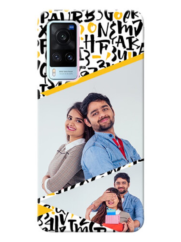 Custom Vivo X60 5G Phone Back Covers: Letters Pattern Design