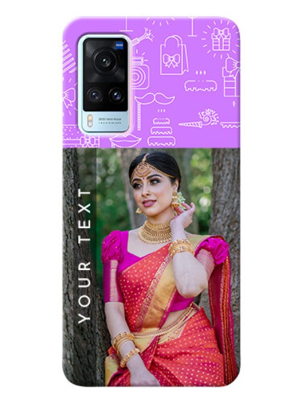 Custom Vivo X60 5G Personalized Phone Cases: Birthday Icons Design