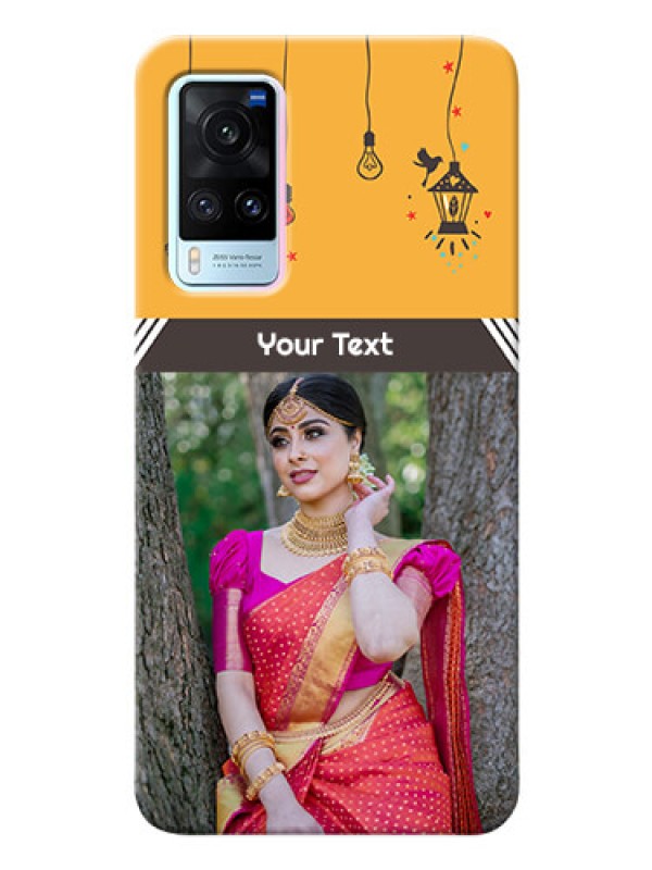 Custom Vivo X60 5G custom back covers with Family Picture and Icons 