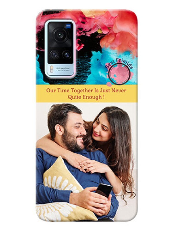 Custom Vivo X60 5G Mobile Cases: Quote with Acrylic Painting Design