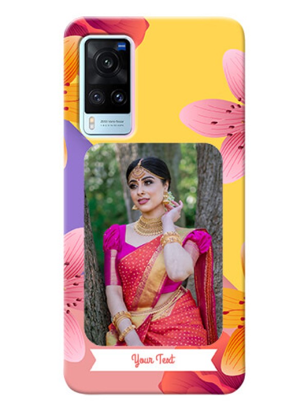 Custom Vivo X60 5G Mobile Covers: 3 Image With Vintage Floral Design