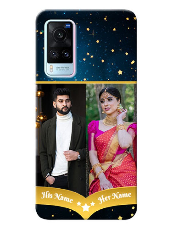 Custom Vivo X60 5G Mobile Covers Online: Galaxy Stars Backdrop Design