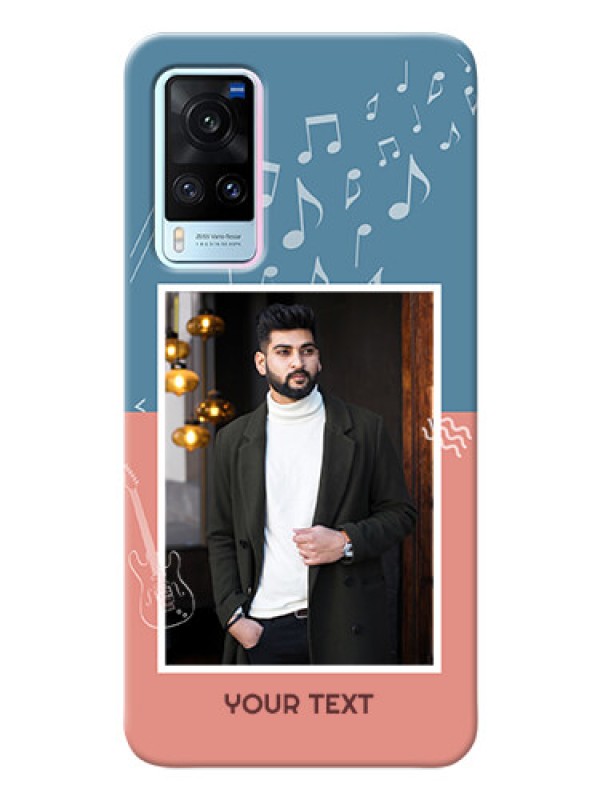 Custom Vivo X60 5G Phone Back Covers with Color Musical Note Design