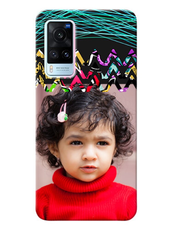 Custom Vivo X60 5G personalized phone covers: Neon Abstract Design