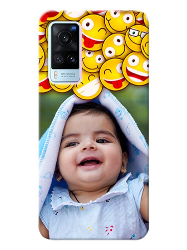 Custom Vivo X60 5G Custom Phone Cases with Smiley Emoji Design